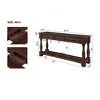 Coffee Brown- Multifunctional Console Table With 3 Drawers 1 Bottom Shelf Large Storage Space High Load Capacity Easy Assembly Entryway Hall Table - 3 of 4