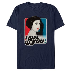 Men's Star Wars Princess Leia I Love You Poster T-Shirt - 1 of 4