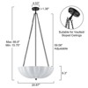 LLHZSY 4-Light 20 4/5" Matte Black Ceiling Chandelier with Cloud Glass Shades for Kitchen, Dining Room, Bedroom, Living Room, Hallway - 3 of 4