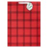 20" Red Buffalo Plaid Jumbo Christmas Gift Bag: Multicolored Paper, Classic Pattern, 20x14.75x8.25, American Greetings - 2 of 4