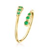 Ross-Simons 0.10 ct. t.w. Emerald Bypass Ring in 10kt Yellow Gold - 3 of 4