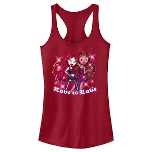 Juniors Womens Bratz Love is Love Racerback Tank Top - 1 of 4