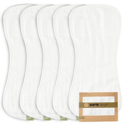 KeaBabies 5pk Organic Muslin Baby Burp Cloths, Large Absorbent Muslin Burp Cloths, Soft Burp Clothes for Baby