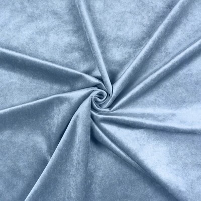 Slate Blue Velvet Light-Filtering Grommet Curtain Panels, 54" x 96"