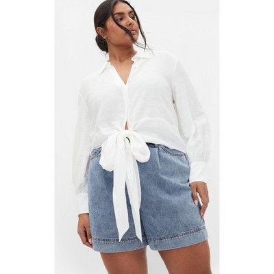 Women's Plus Size Rosabella Shirt - ivory | CITY CHIC