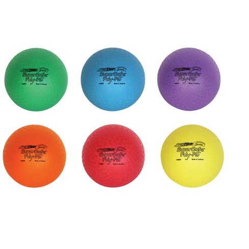 Sportime Supersafe Pg Balls, 8-1/2 Inches, Assorted Colors, Set Of 6 ...