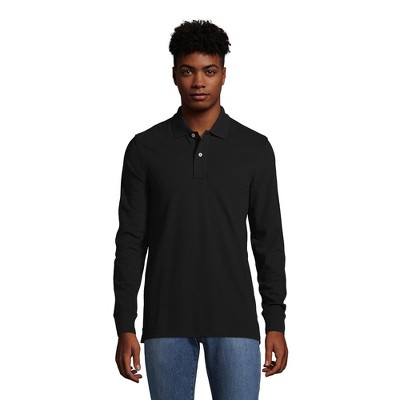 Lands' End Men's Comfort First Long Sleeve Solid Mesh Polo