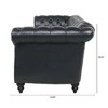 NicBex 84.65" Chesterfield Sofa with Rolled Arm, Modern PU Leather 3 Seater Sofa Couch, Upholstered Vintage Couch for Living Room - 2 of 4