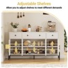 62" Large Sideboard Buffet with Storage, Modern Farmhouse Coffee Bar with 3 Drawers & Adjustable Shelves,Kitchen Pantry Storage Cabinet - 4 of 4