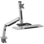 Mount-It! Sit Stand Workstation for Single Monitor and Keyboard | Height Adjustable Standing Desk Mount with Monitor Mount and Keyboard Tray
