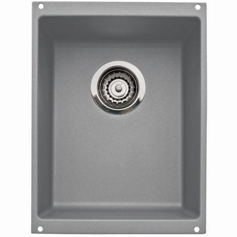 Blanco 513425 Precis 13 3 4 Silgranit Granite Composite Undermount Single Bowl Kitchen Sink Metallic Gray