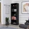 FONTOI Bookcase with 5-Shelf, Bookcase with Five Storage Shelves for Small Space Home Office Library, Black, 24.7"*71.1"*11.7" - 2 of 4