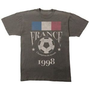 Team Gear Vintage France 1998 Adult Pepper Crew Neck Short Sleeve T-shirt-Small - 1 of 4