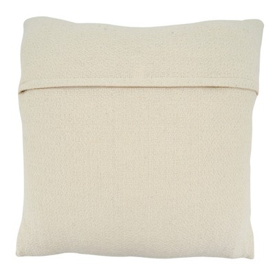 Oversized Mudcloth-Inspired Square Cotton Throw Pillow, Black/White