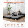 VEVOR Folding Sofa Bed, 3-in-1 Foldable Couch Bed with 2 Pillows and Washable Cover, 25D High Density Memory Foam Sleeper Chair Bed, Dark Grey(Queen) - 3 of 4