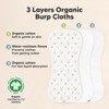KeaBabies 5pk Urban Baby Burp Cloths, Organic Burping Cloth for Babies, Burp Rags for Baby Girls, Boys - 4 of 4