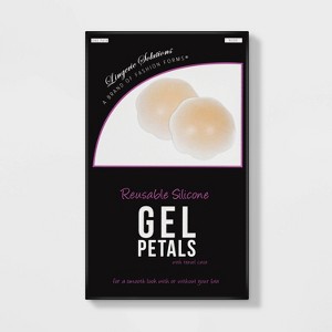 Fashion Forms Women's Reusable Silicone Gel Petals -One Size Fits Most: Adhesive Nipple Covers, Semi-Opaque, Hand Wash - 1 of 3