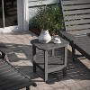 Emma and Oliver Two Tier Polyresin Adirondack Side Table - All-Weather for Indoor/Outdoor Use - 3 of 4