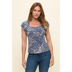 WEST K Women's Elodie Cap Sleeve Sweetheart Knit Top - 1 of 4