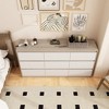 Hitow Chest of Drawers 9 Drawer Horizontal Dresser Wooden Dresser Minimalist Hidden Handle Design - 3 of 4
