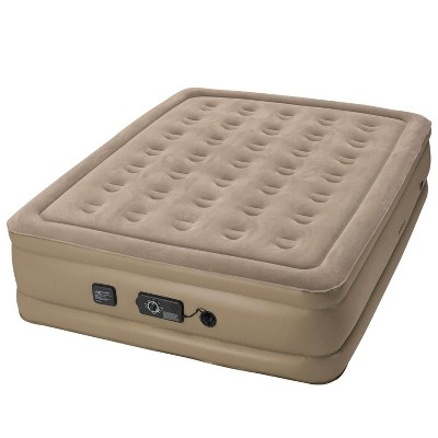 Insta-Bed Raised 18" Inflatable Queen Airbed Mattress with neverFlat Pump, Beige