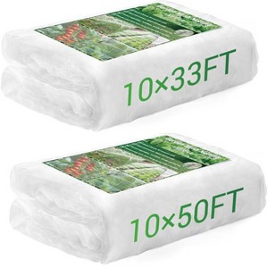 2-Pack Heavy-Duty Garden Mesh Netting 10x33FT&10x50FT-80 Holes Per Inch Reinforced Plant Cover for Birds, Rabbits-Protect Fruit, Vegetables, Berries - 1 of 4