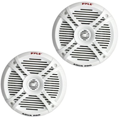 Pyle PLMRX67 6.5" 250W 2 Way Marine/Boat Speakers Water Resistant - White