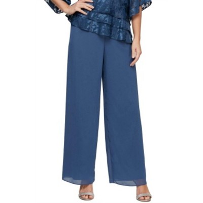 Women's Chiffon Straight Leg Pant - Alex Evenings