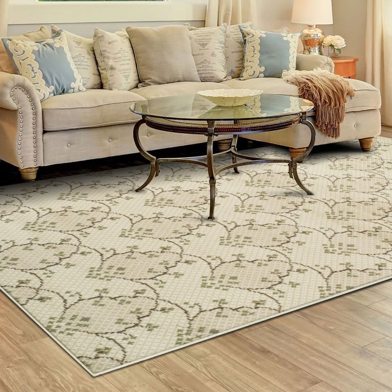Traditional Floral Indoor Area Rug or Runner by Blue Nile Mills, 2 of 5