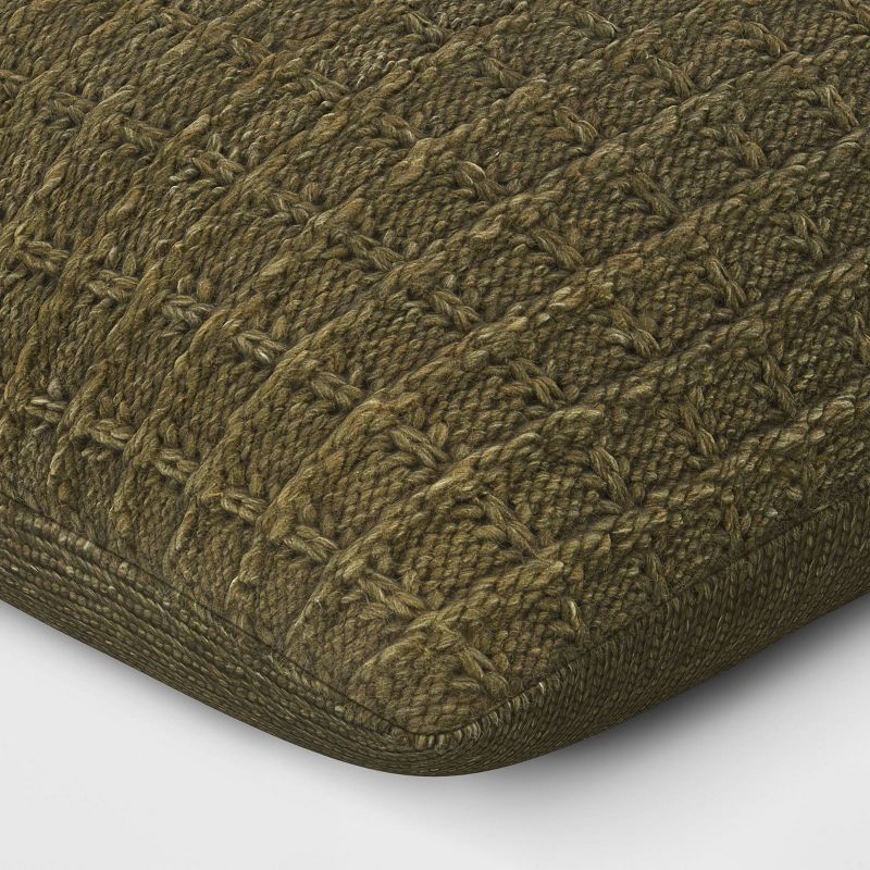 Oversized Marled Knit Square Throw Pillow - Threshold™, 5 of 9