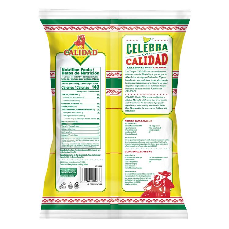 Calidad Yellow Corn Tortilla Chips - 11oz, 2 of 4
