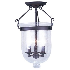 Livex Lighting Jefferson 3 - Light Flush Mount in  Antique Brass - 1 of 1