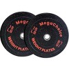 Bumper Weight Plates 2 Inch Barbell Plates Set of 2, Rubber Colored Weight Plates 10-45 Lbs for Home Gym Strength Training & Weightlifting - 2 of 4