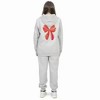 Everyday Kids Christmas Collection Festive Red & Gold Bow Girls Zip Up Hoodie – Holiday Sweatshirt - Heather Gray - 2 of 2