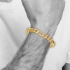 Black Bow Jewelry Men's 14k Yellow Gold, 9mm Figaro Link Chain Bracelet - 8 Inch - 4 of 4