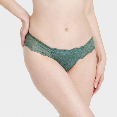 Women's Galloon Lace Thong - Auden™ Antique Teal M