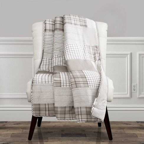 Lush Décor 50x60 Greenville Throw Blanket Taupe : Target