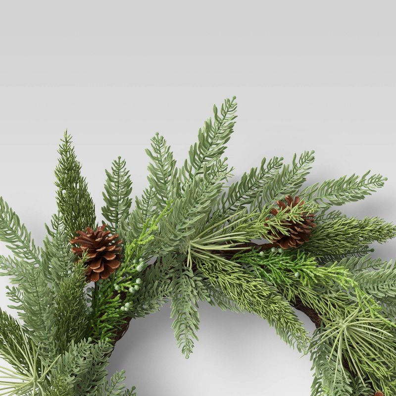 Green Spruce Wreath - Threshold&#8482;, 3 of 4