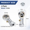 Unique Bargains Industrial Hardware Durable Self-Lubricating Rod End Bearing 4 Pcs - 3 of 4