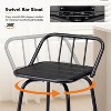 VINGLI Outdoor Swivel Bar Stools, 30 Inch Bar Height Patio Chair with Backrest & Footrest, All-Weather Stool for Garden, Balcony, Kitchen Island - 4 of 4