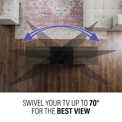 Elegant Black Swivel TV Stand 40"-86" with Integrated Cable Management
