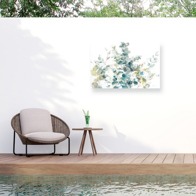"Eucalyptus I White Crop" Outdoor Canvas