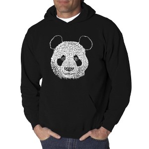 LA Pop Art Men's Word Art Hooded Sweatshirt - Panda - 1 of 4
