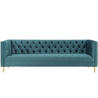 target blue velvet couch