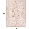 Boho Medallion Rug - Washable vintage floral carpet, soft & non-slip for entryway & bedroom - 2 of 4