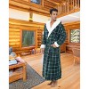 ADR Men's Robe, Warm Plush Hooded Bathrobe Man, Full Length Fleece Robe Man with Hood - 2 of 4
