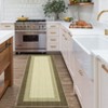Washable Modern Bordered Rug Non Slip Low Pile Rug Soft Throw Floor Cover Abstract Foldable Indoor Carpet for Living Room Bedroom Playroom Nursery - 2 of 4