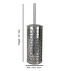 Laser Cut Chrome Toilet Brush Holder with Lid - Metallic Silver - Nu Steel - 3 of 3