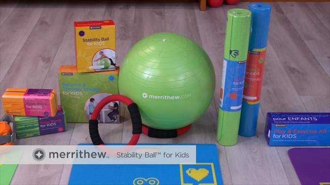 Merrithew Kids&#39; Stability Ball with Pump - Lime (45cm), 2 of 5, play video