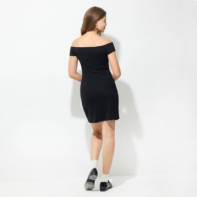 Женские платья Wild Fable Women's Short Sleeve Mini Dress - Wild Fable™ Black S — фото 2